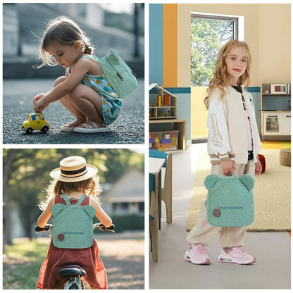 Aomig Plush Backpack Kindergarten Backpack Toddler Backpack Kindergarten School Bag for Boys Girls Children Animal Kids Backpack Animal Cartoon Mini Bag Kids Backpack for Baby 2-6 Years 