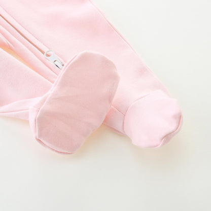 Baby Schlafanzug, Baby Strampler, Neugeborene Strampler Doppelreißverschluss, Baumwolle Langarm Schlafanzug Neugeborene, Schlafstrampler Pyjam Kleidung für Junge Mädchen 0-3 Monate