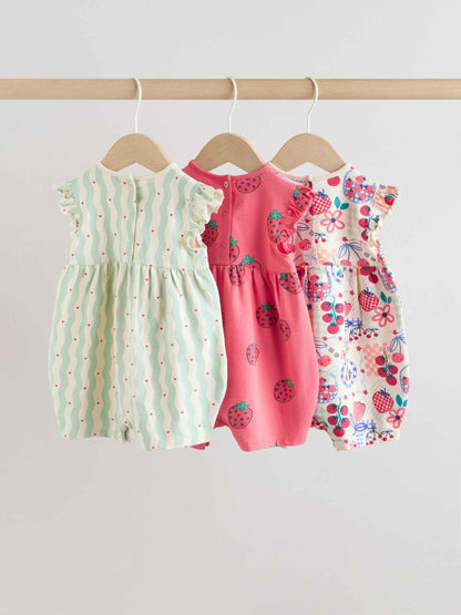 NEXT Baby Mädchen Strampelanzüge im 3er-Pack