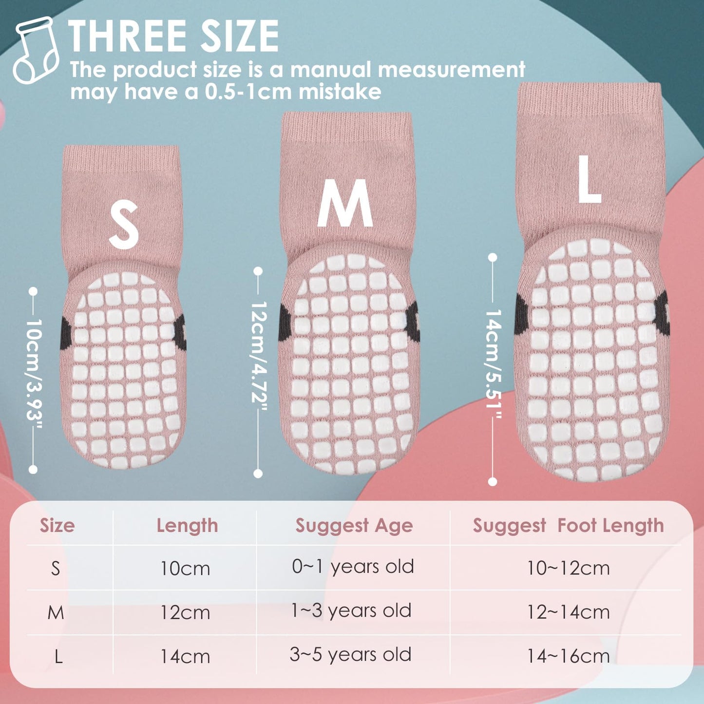 Simpeak Baby Socks, ABS Socks, Non-Slip Baby Socks, Non-Slip Baby Socks, Boys and Girls, Stopper Socks, Baby 0-36 Months