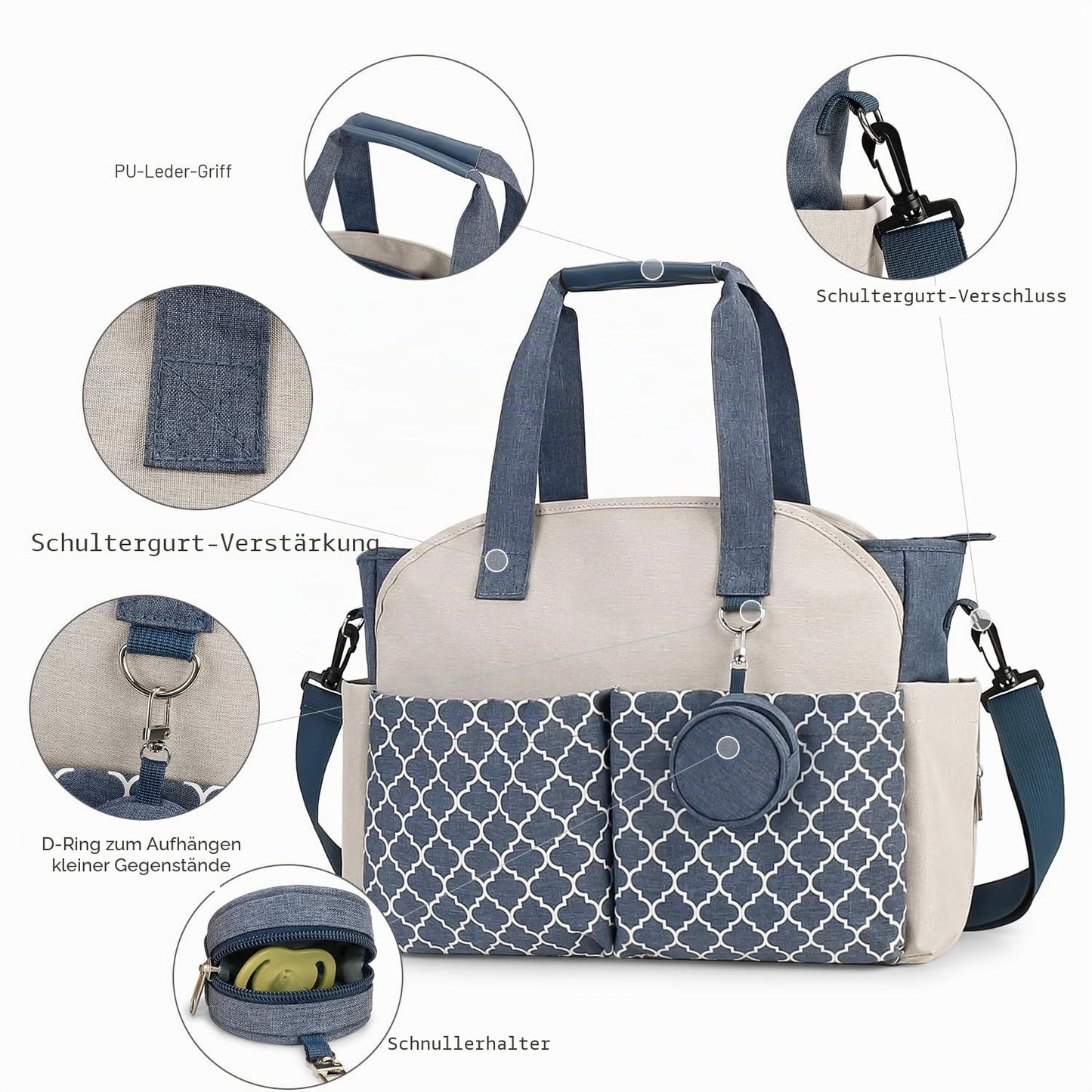 Wickeltasche Baby Wickeltasche Große Babytaschen für Mama mit Wickelstation Multifunktions Reise