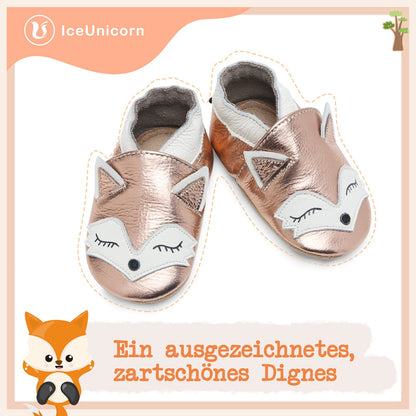 Babyschuhe IceUnicorn Krabbelschuhe für Babys, weiche Leder-Laufschuhe für Jungen und Mädchen, Lederschuhe für Kleinkinder, Baby Hausschuhe