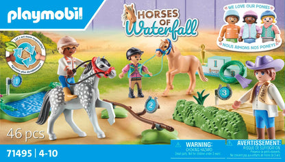 PLAYMOBIL Horses of Waterfall 71496 Pony Carriage, Magical Trip with the Pony, Exciting Adventures at the Waterfall Ranch, Detailed Toy for Children from 4 Years
