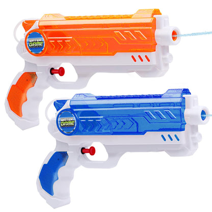Quanquer Wasserpistole Kinder 280ML wasserpistolen mit 9 Meter Reichweite Outdoor Garten Strand Sommer Party Schwimmbad Spiele Spielzeug für Jungen Mädchen （2 Pack）