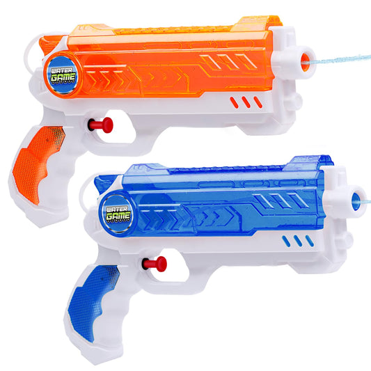 Quanquer Wasserpistole Kinder 280ML wasserpistolen mit 9 Meter Reichweite Outdoor Garten Strand Sommer Party Schwimmbad Spiele Spielzeug für Jungen Mädchen （2 Pack）