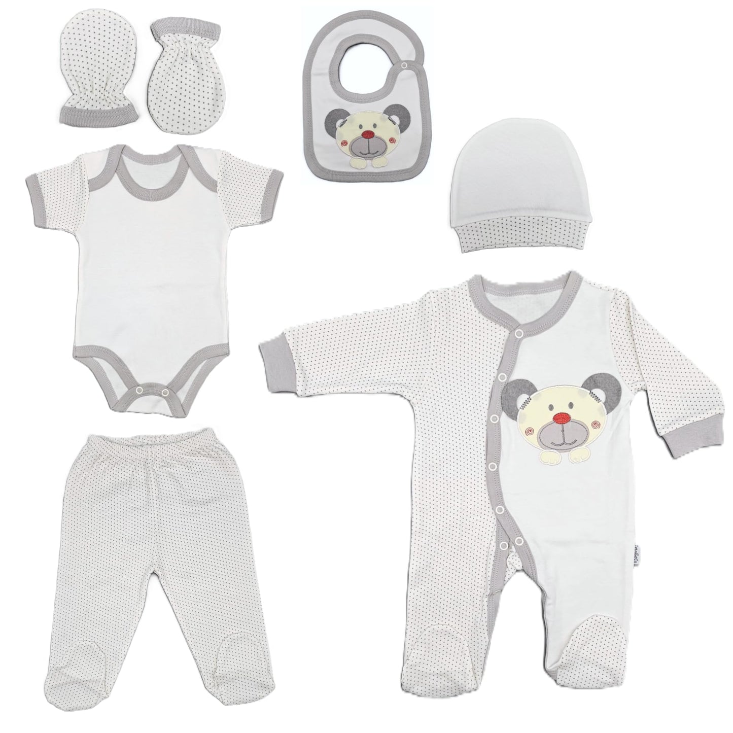 Newborn Baby Gift Set 100% Natural Cotton First Equipment Unisex Clothing Gift Set Baby Equipment for Babies 0-4 Months, koala