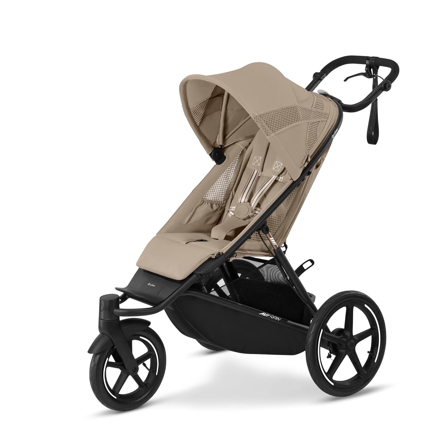 CYBEX Gold AVI SPIN Kinderwagen, Ab Geburt bis ca. 4 Jahre, Max. 111 cm und 22 kg, City-, All-Terrain-Kinderwagen, Moss Green