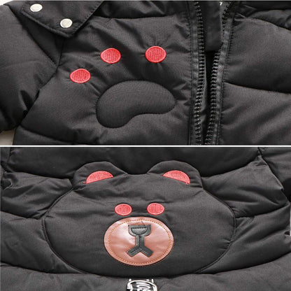 Sxshun Boy's Winter Jacket with Removable Hood Thickened Outdoor Jacket Winter Coat Down Jacket