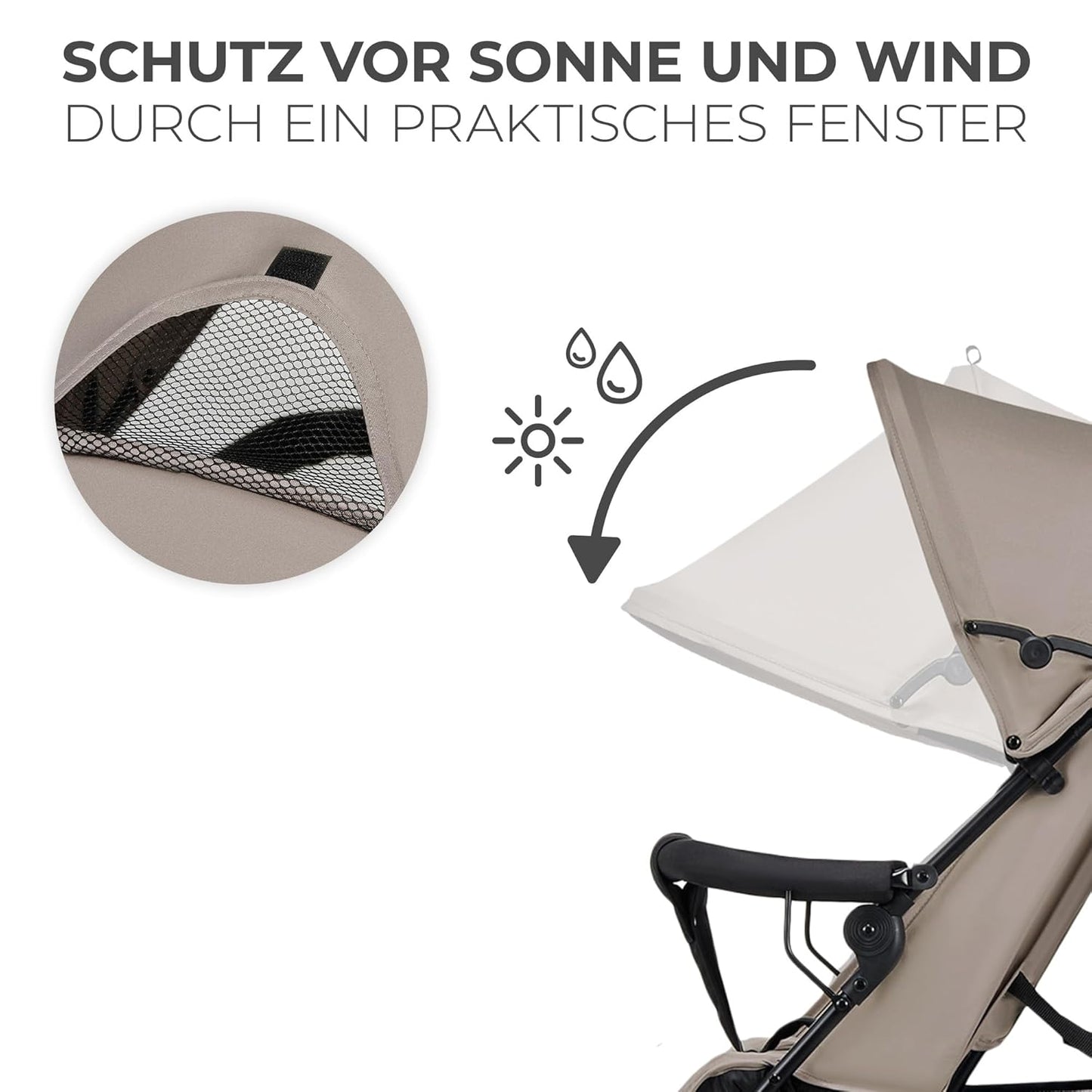Kinderkraft TIK Kinderwagen, Liegebuggy, Sportwagen, Leicht - 6,5kg, Drehbare Vorderräder, Verstellbarer Griff, Stufenlose Einstellung der Rückenlehne, Schnelles Zusammenklappen, bis zu 17kg, Beige