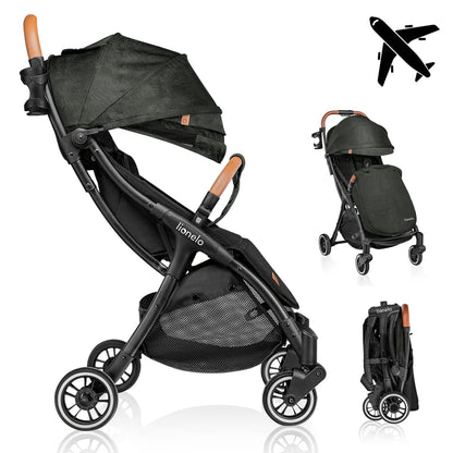 LIONELO Julie One Buggy Pushchair up to 22 kg, Adjustable Backrest and Footrest, Mosquito Net, Leg Warmer, Drink Holder and Transport Bag, Foldable