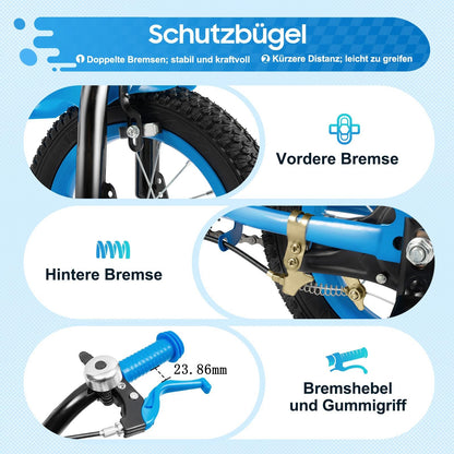 Charocean 12 Zoll Kinderfahrrad für ab 2-5 Jahre Jungen & Mädchen, Upgraded Kinder Fahrrad mit Stützrädern, Fahrrad für Kinder, HöHenverstellbar Kinderfahrräder für Schulung Outdoor Reiten - Meloni2