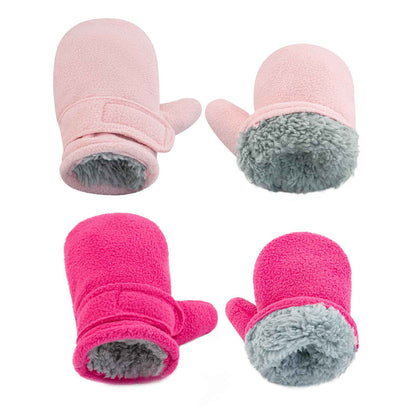 SEYUFN Baby Winter Gloves Fleece Lining Toddler Boys Warm Soft Baby Girls Adjustable Gloves Outdoor Gloves