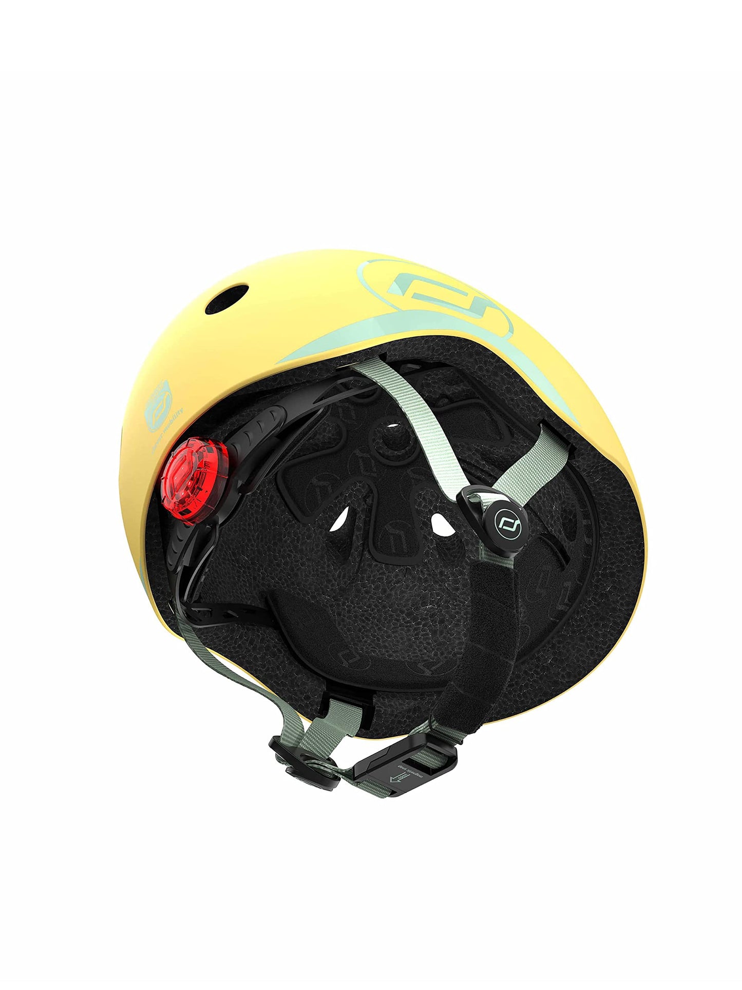 Scoot and Ride Babyhelm mit verstellbaren Trägern, Mattes Finish, Größen XXS, inklusive LED-Sicherheitslicht und weicher Fleece-Polsterung für zusätzlichen Schutz