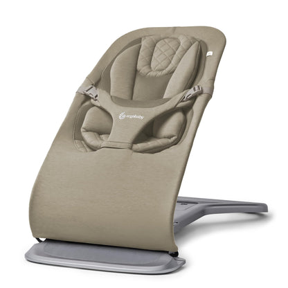 Ergobaby 3-in-1 Evolve Bouncer, Ergonomische Babywippe für Neugeborene ab Geburt bis zum Kleinkind, Babyschaukel mit Neugeboreneneinsatz (2,5 kg - 13,2 kg), Midnight Blue