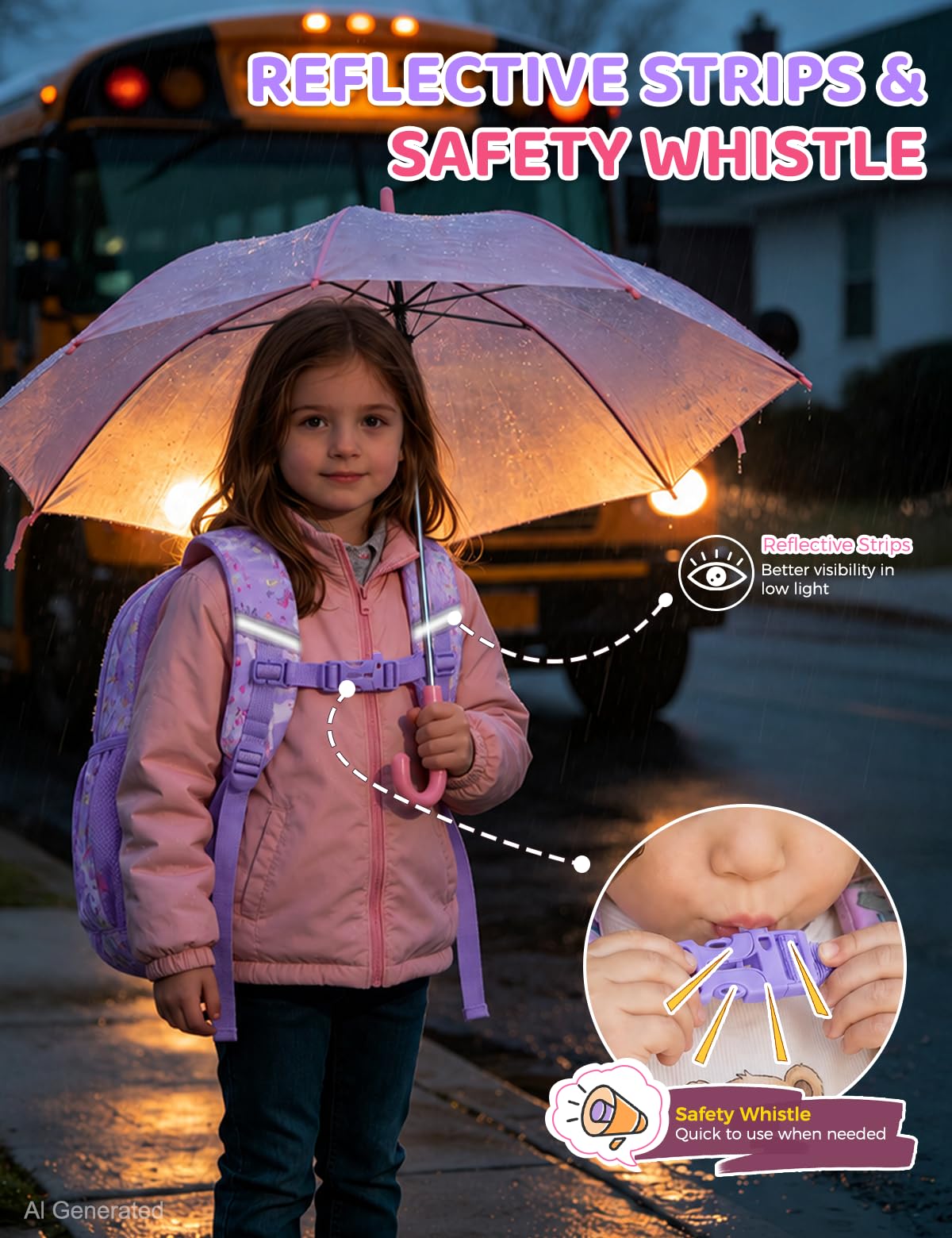 Kinderrucksack für Mädchen 5–8 Jahre, 12L Leichter & Wasserabweisender mit Brustgurt, Perfekt für Vorschule & Grundschule，Regenbogen