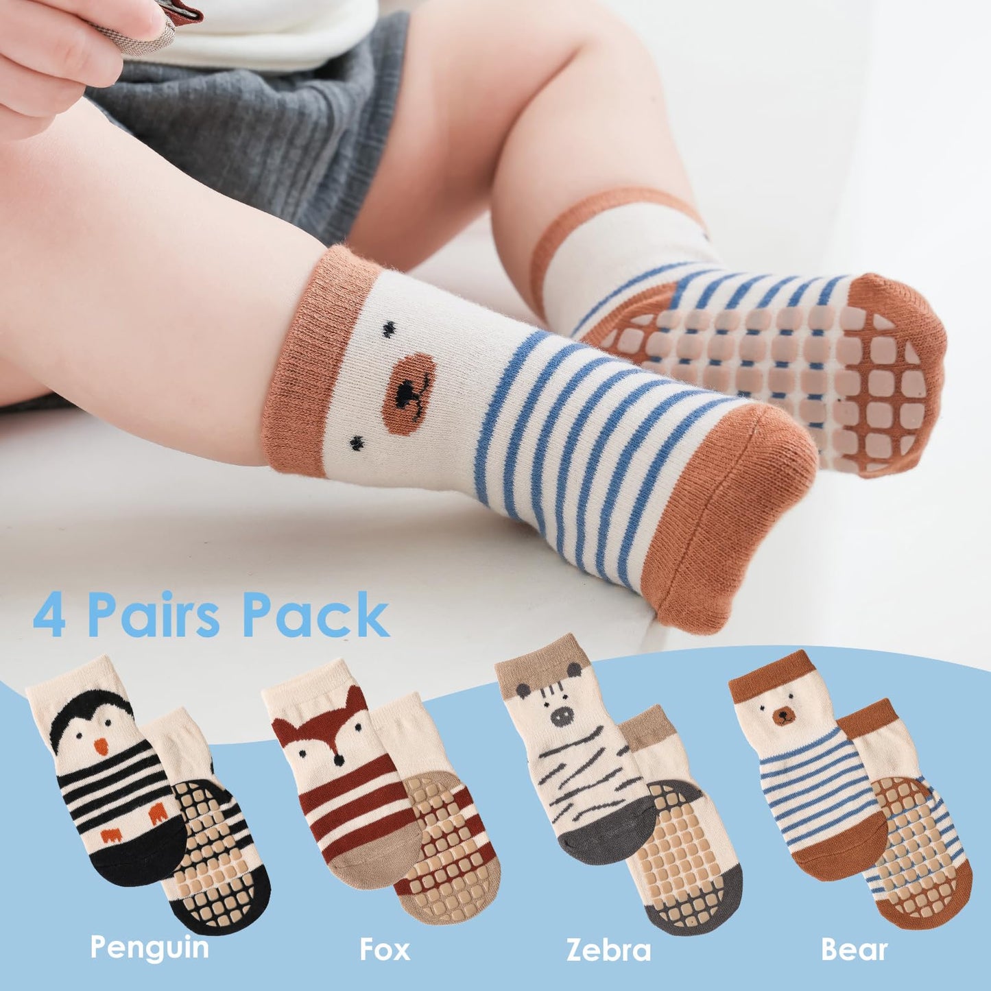Simpeak Baby Socks, ABS Socks, Non-Slip Baby Socks, Non-Slip Baby Socks, Boys and Girls, Stopper Socks, Baby 0-36 Months
