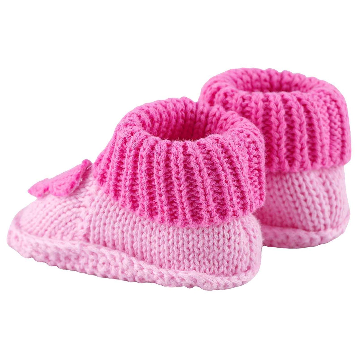 LACOFIA 2 Pairs Newborn Knitted Baby Shoes Soft Baby Boys Girls Ankle Boots 0-3 Months