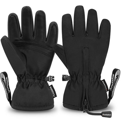 Andake Children's gloves, windproof, waterproof, warm winter gloves, skiing, outdoor sports, riding gloves, boys and girls