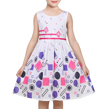 Sunny Fashion Mädchen Kleid Lila Rose Doppelklicken Krawatte Party Kids Trägerkleid Gr. 98-146