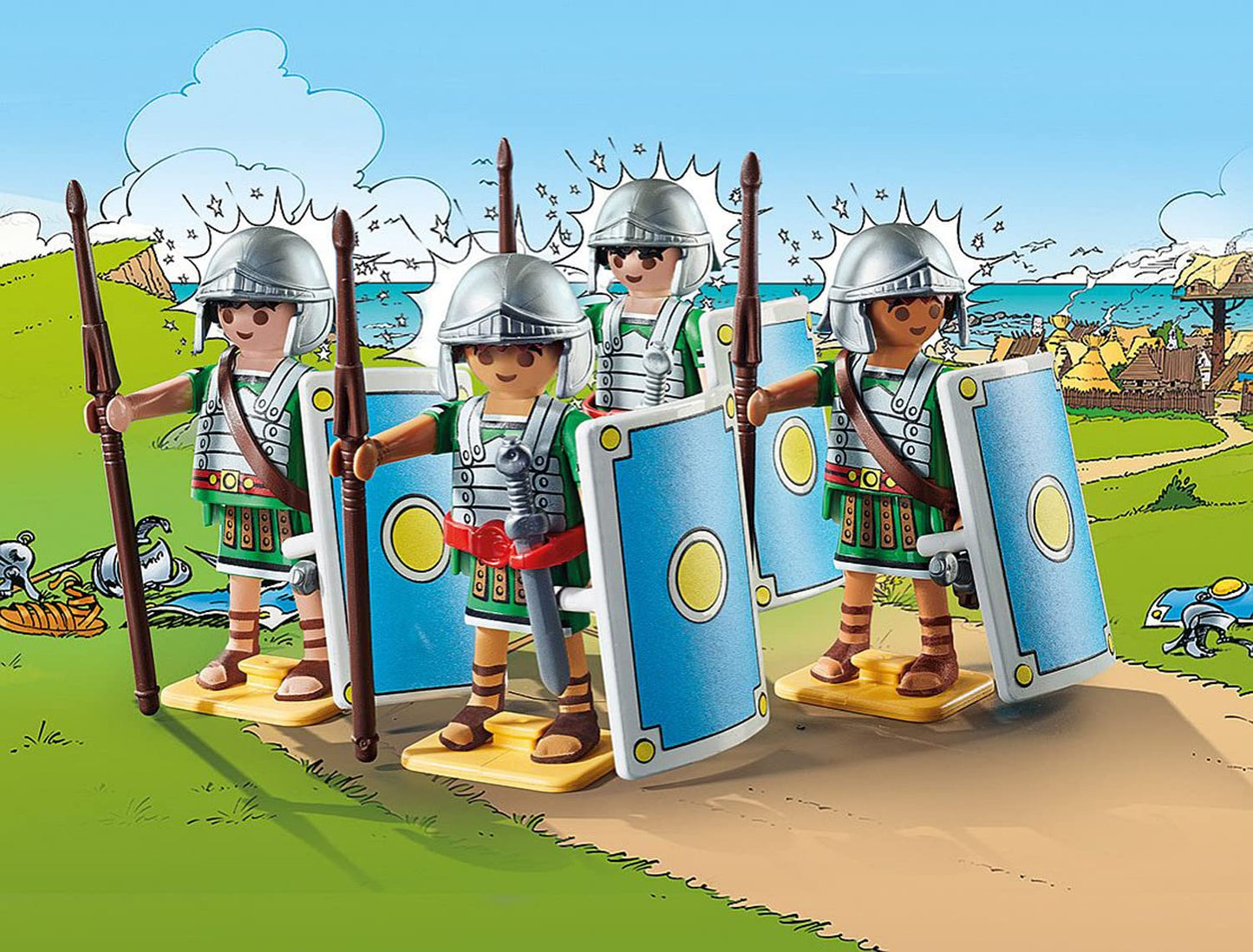 PLAYMOBIL Asterix 71542 Roman Camp, Exciting Conquest of the Camp by the Gauls, Includes Magic Potion for More Body Strength, Detailed Toy for Children from 5 Years