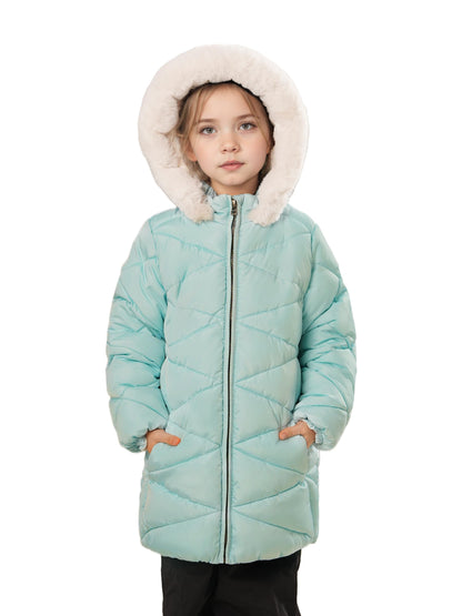 Sunny Sprout Girls' Winter Coats with Hood - Girls' Outerwear Winter Puffer Jacket with Heavy Fleece Lining | Children's Jackets &amp; Coats 