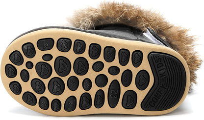 KVbabby Winter Shoes, Girls’ Warm Lined Winter Boots, Children's Ankle Boots, Waterproof Snow Boots, Soft Soles, Slip-On Boots