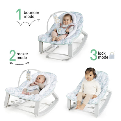 Ingenuity, Keep Cozy 3 in 1 Grow with me Wippe Weaver mit Vibrationen, 2 Liegepositionen und 3 Wippfunktionen, mehrfarbig