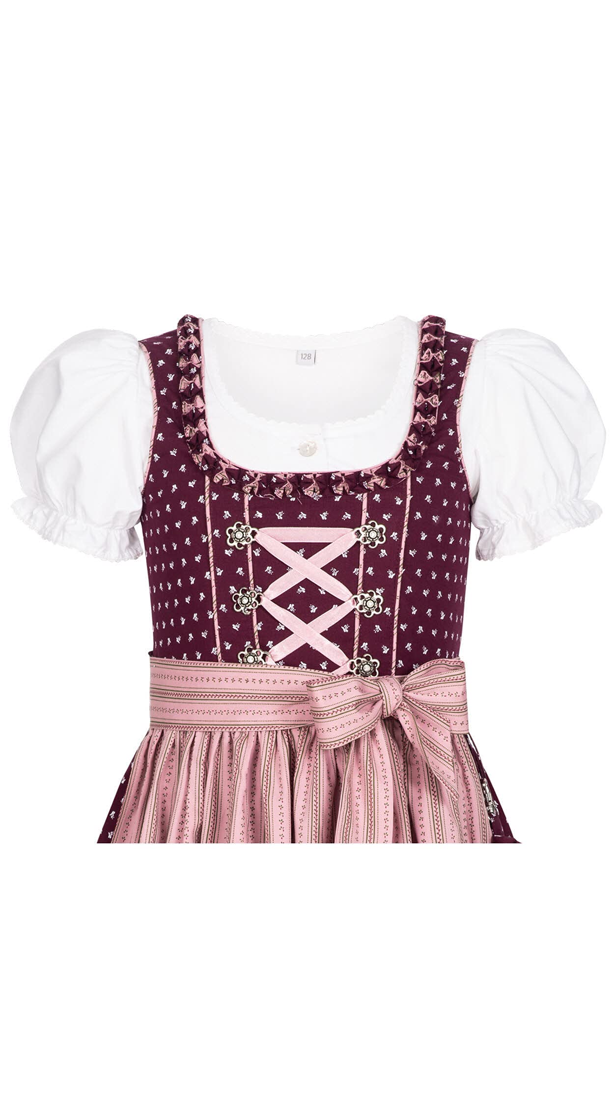Dirndl Mädchen 3-teiliges Set Dirndl Kleid mit traditioneller Bluse und Schürze Traditionelles modernes bayerisches Kostüm