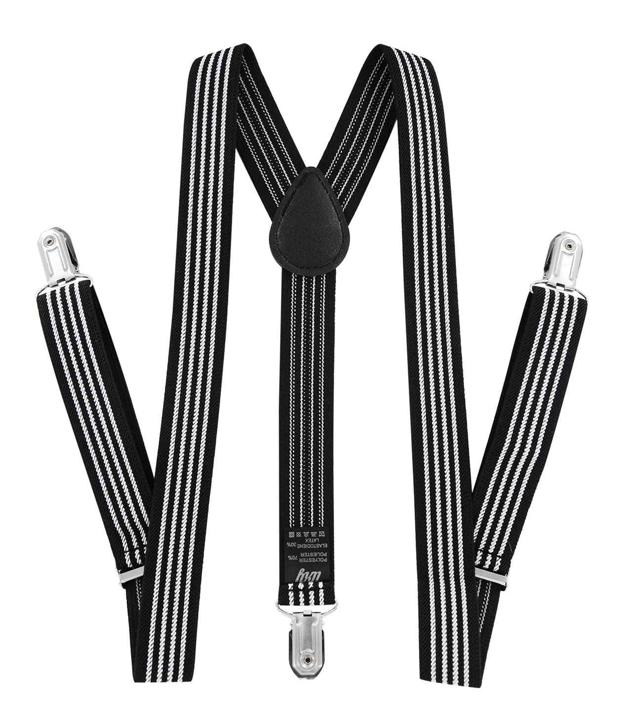 axy HTK25-1 Children's Boys Braces Y Shape Wide 2.5 cm with 3 Strong Clips Can be Combined with Bow Tie Plain Colours