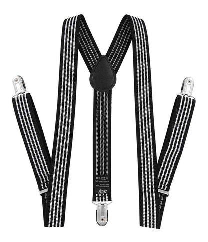 axy HTK25-1 Children's Boys Braces Y Shape Wide 2.5 cm with 3 Strong Clips Can be Combined with Bow Tie Plain Colours