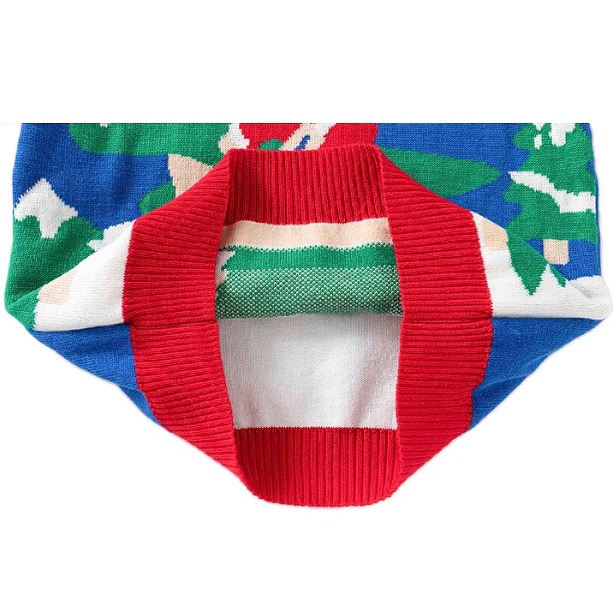 Fandecie Children's Christmas Jumper Cotton Crew Neck Christmas Elk Santa Sweater Girls Boys Sweatshirt Jumper 2-7 Years