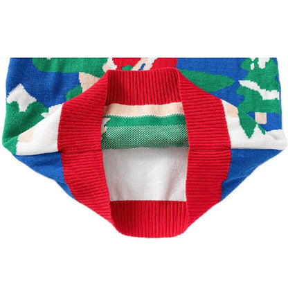 Fandecie Children's Christmas Jumper Cotton Crew Neck Christmas Elk Santa Sweater Girls Boys Sweatshirt Jumper 2-7 Years