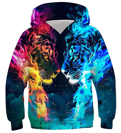 Fanient Children's / Boys’ / Girls’ Hoodies, 3D Print, Vivid Animal Cartoon Graphic Sweatshirt, Pocket Pullover Hoodie for 6-16 Years