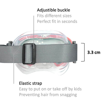 EasyDive Snorkel Set Children's Snorkel Mask with Elastic Band Anti-Fog Diving Mask Diving Mask Dry Silicone Material Snorkelling Set for Boys Girls