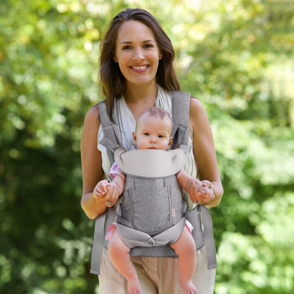 GAGAKU Babytrage für Babys Kleinkinder 0-36 Monate, Einfach zu Tragen Gesicht in Gesicht nach Vorne und Hinten Tragen für Kinder - Grau
