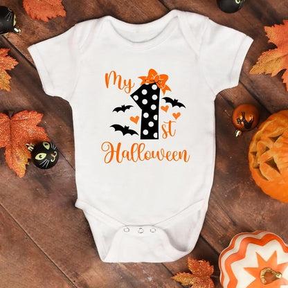 Mein 1. Halloween-Babykostüm, Baumwolle, kurzärmelig Langarm Body Set Junge