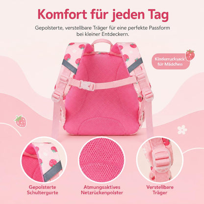 Kinderrucksack Jungen Kinder Rucksack Tagesrucksack Vorschulrucksack Kindergartentasche Schulrucksack für Schule Kita 38cm 3-8Y