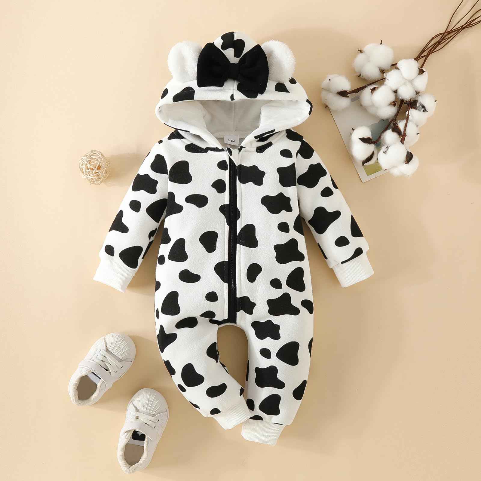 Baby Romper Newborn Autumn Winter Jumpsuit Toddler Animal Costume Jumpsuit with Hood Long Sleeve Bodysuit for Baby Girls Boys Cuddly