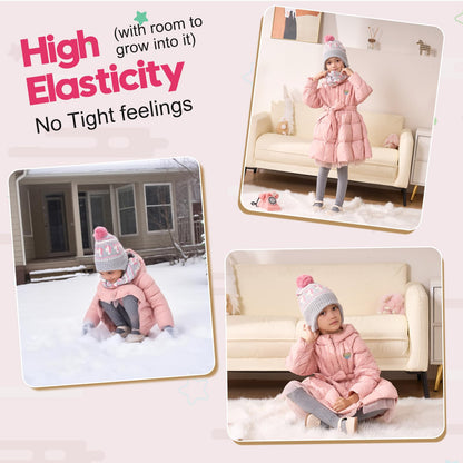 Winter Hat Girls Kids Beanie Earflap Pompom Baby Knitted Hat Girls 