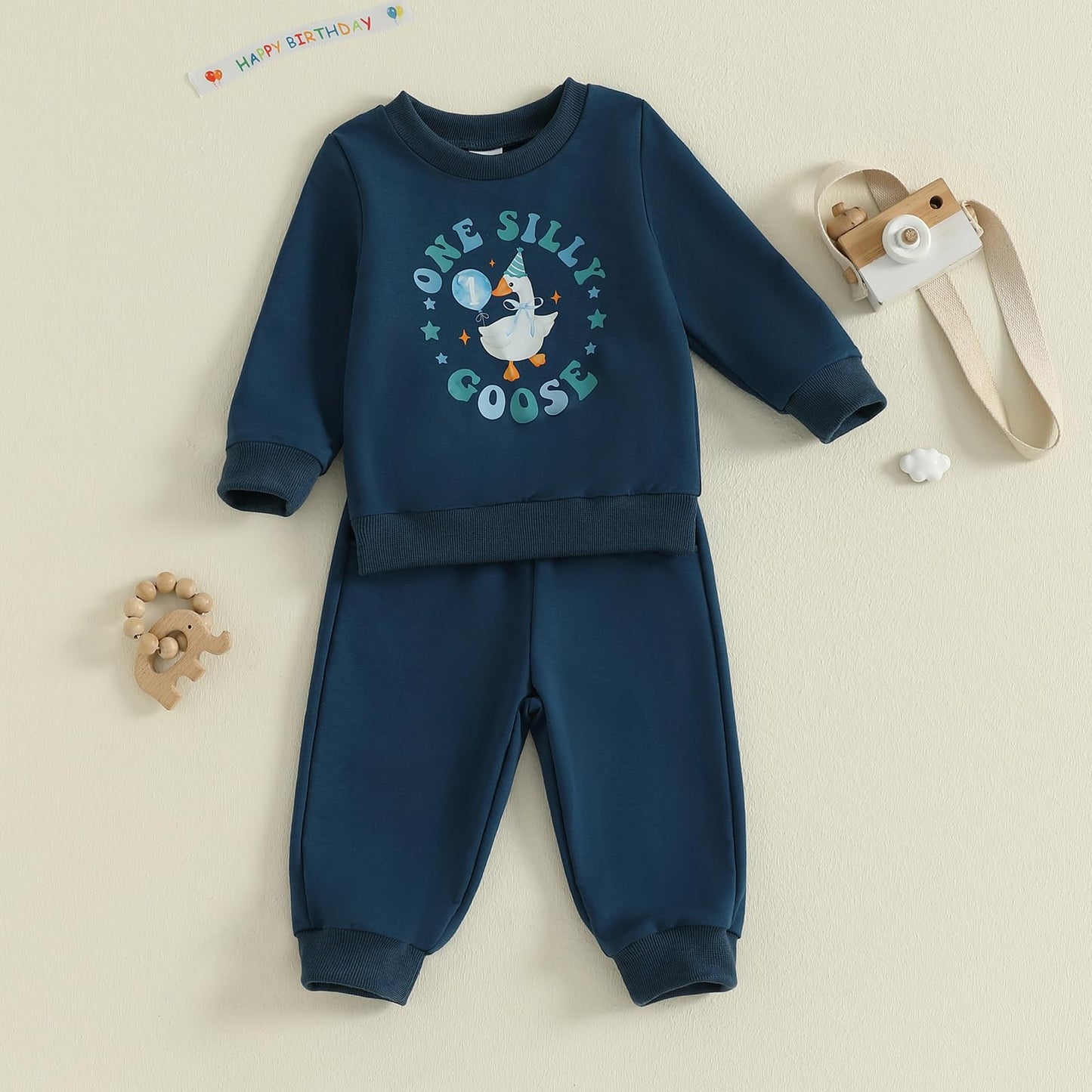 1. Jahr Geburtstag Outfit Baby Junge Kleidung Set Langarm Sweatshirt und Hose Kleidung Sets für Jungen