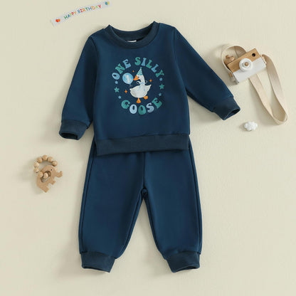 1. Jahr Geburtstag Outfit Baby Junge Kleidung Set Langarm Sweatshirt und Hose Kleidung Sets für Jungen