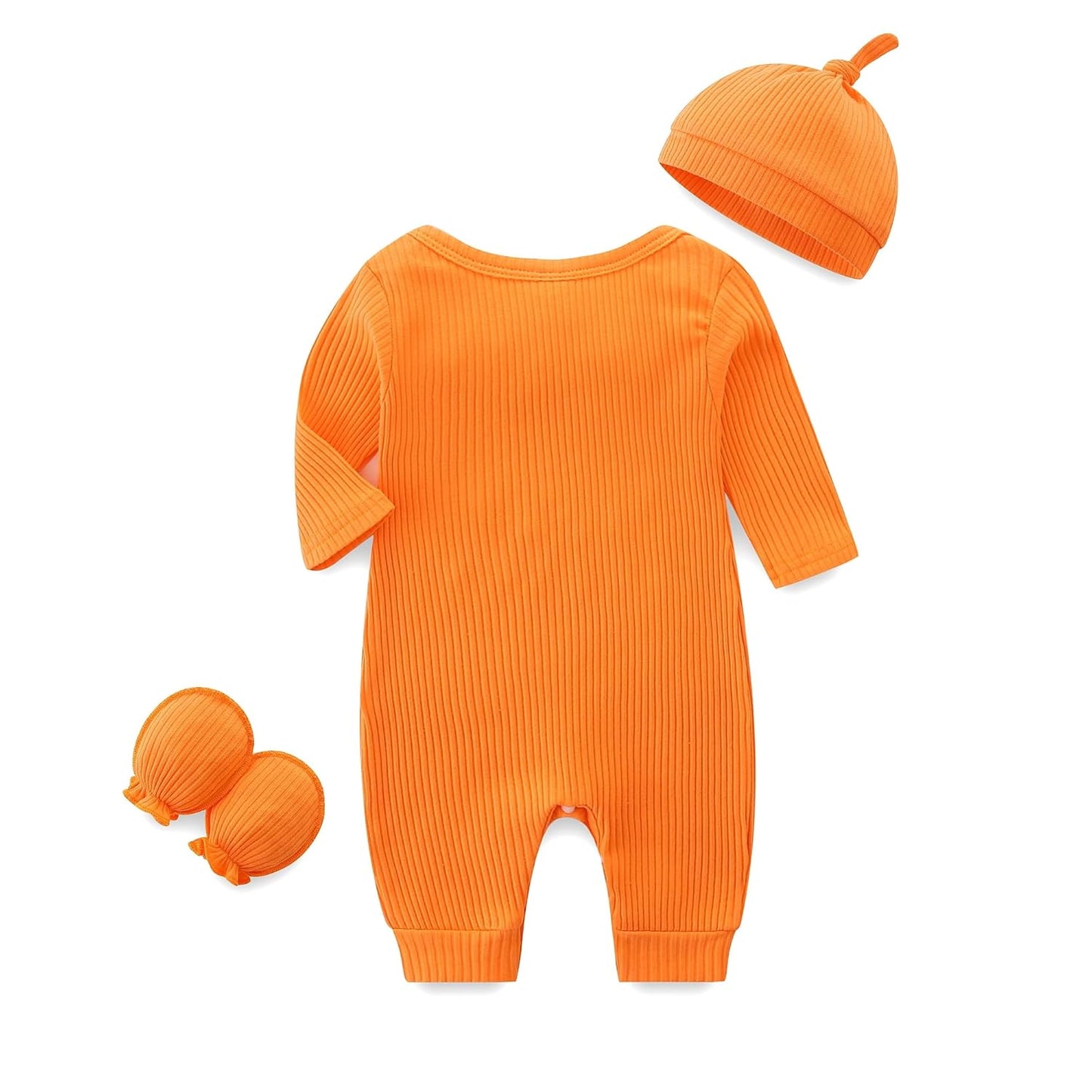 KIDDLETOWN Baby-Pyjama, Neugeborenen-Strampler, 3er-Pack, Schlafanzug mit Hut und Handschuhen, Baby-Pyjama aus Baumwolle, Langarm-Pyjama, Strampler, 0-3 Monate, Kleidung für Mädchen und Jungen