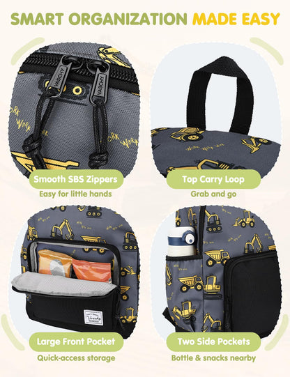 Rucksack für Mädchen, 4-6 Jahre, Schulrucksack mit Seitentaschen und Brustgurt, 127-Einhorn, one size, Niedlich
