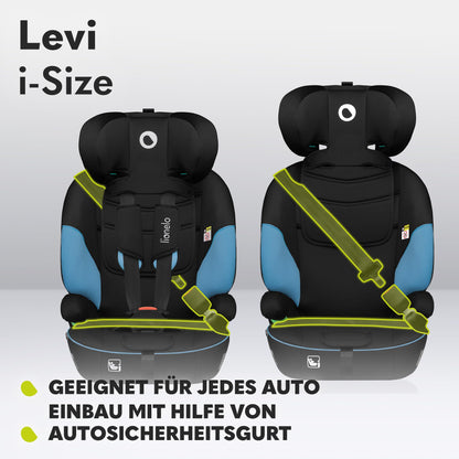 LIONELO LEVI I-SIZE 76-150 cm Kinderautositz, Gruppe 1 2 3, Seitenschutz, 10 Grad Kopfstützenverstellung Bequeme Armlehnen Verstellbare Rückenlehne, R129 i-Size - Meloni2