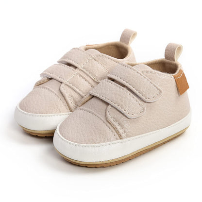 BABSMULY Baby Shoes for Boys Girls Non-Slip Rubber Sole High Top PU Leather Sneakers Toddler Crib Shoes Newborn Loafers Flats. 