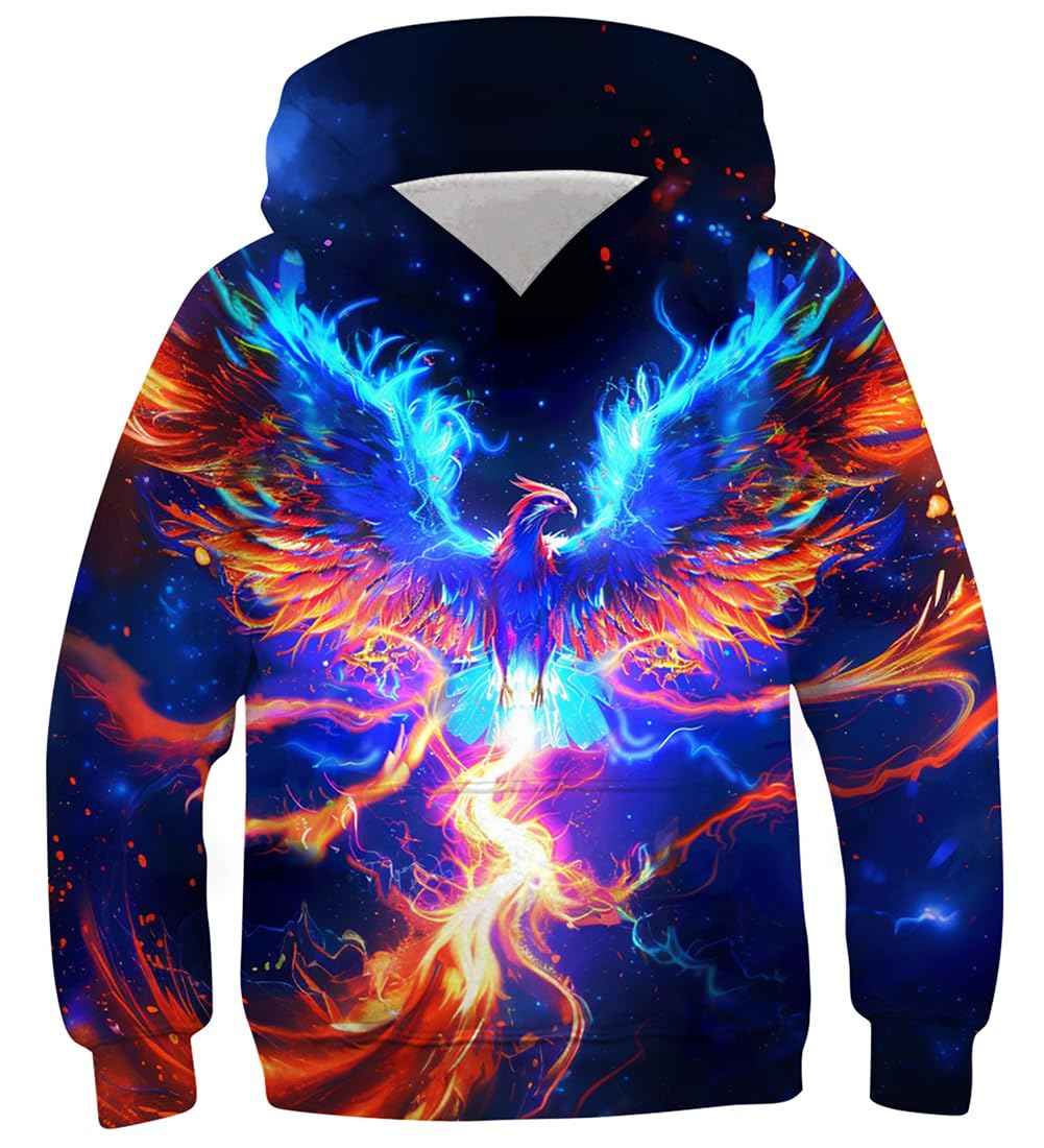 Fanient Children's / Boys’ / Girls’ Hoodies, 3D Print, Vivid Animal Cartoon Graphic Sweatshirt, Pocket Pullover Hoodie for 6-16 Years
