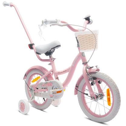 sun baby Mädchenfahrrad Flower Bike Radgröße zur Auswahl, mit Abnehmbarer Schubstange, Kinderfahrrad für Mädchen von 2 bis 6 Jahre - Meloni2