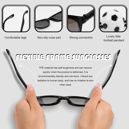 Hifot Sonnenbrille Kinder Polarisierte Sportbrille für Jungen Mädchen,UV400 Schutz Flexible Baby Sonnenbrille mit Brillenschnüre Alter von 3-12