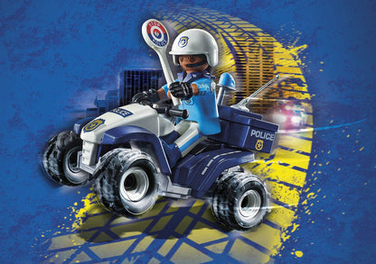 PLAYMOBIL | City Action | Polizei-Speed Quad mit Rückzugsmotor | Spielzeug für Kinder ab 4 Jahren | 71092