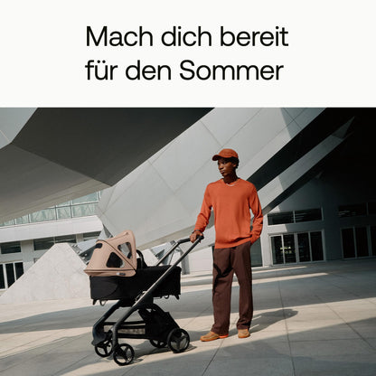 Bugaboo Dragonfly Sonnendach mit Lüftungsfenstern, ausziehbar für zusätzlichen und optimalen Sonnenschutz, wasserabweisend, Deep Indigo